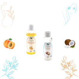 DUO d'Huiles Bio 50 ml : Abricot et Coco - Hydratantes et Nourrissantes pour Cheveux, Peau et Ongles | Bio & Nature